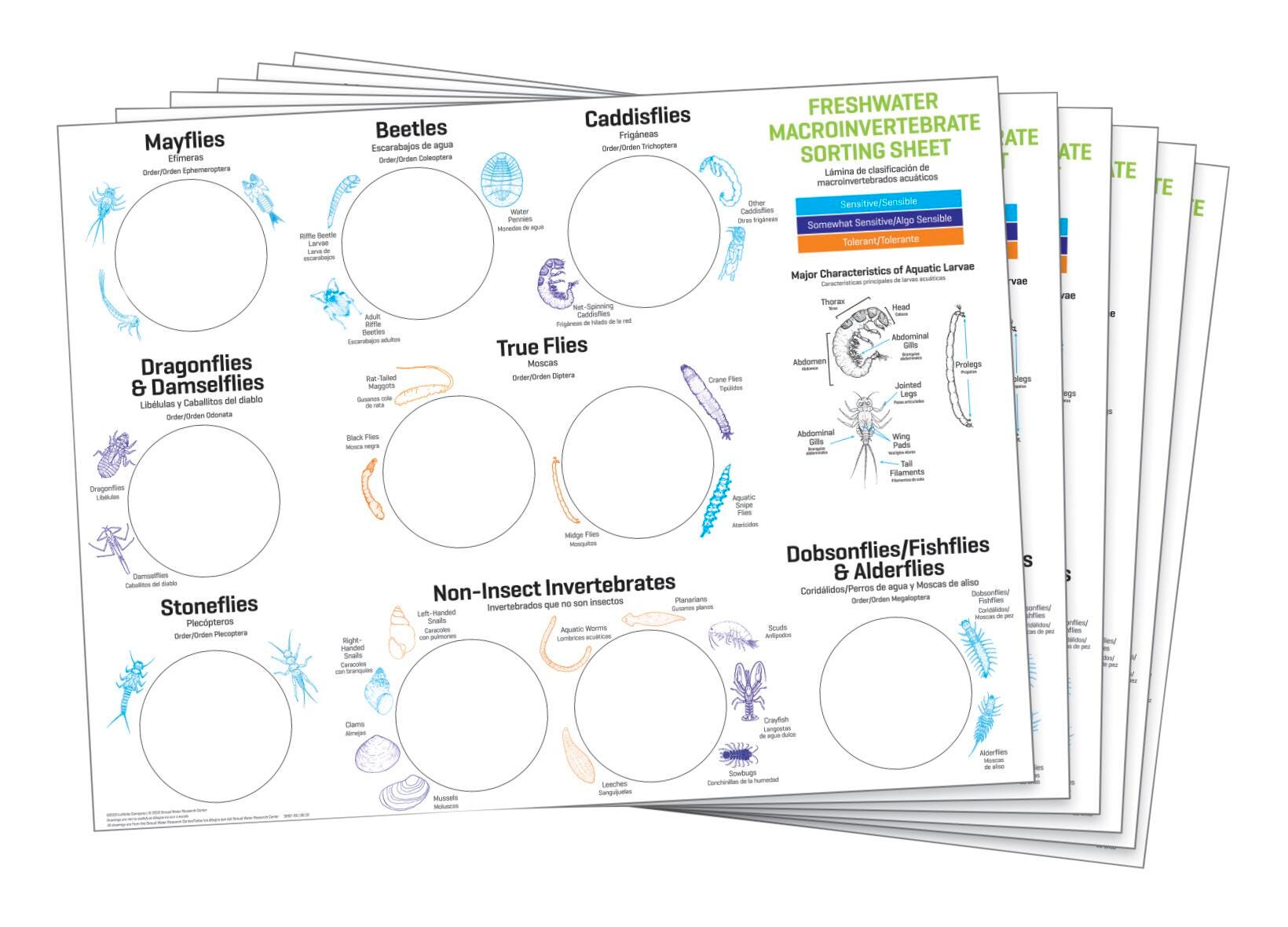 LaMotte Aquatic Sorting Sheets, Item Number 2104186